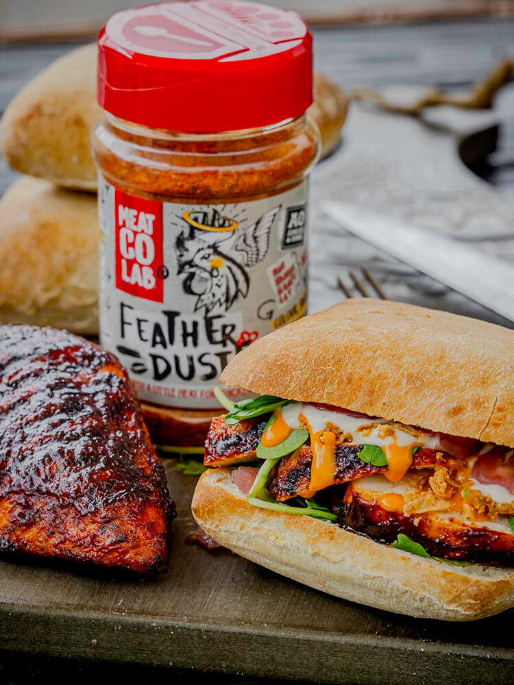 Barbecue Feather Duster Chicken Ciabatta | Angus & Oink