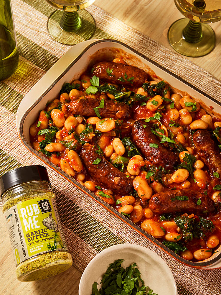 Butter Bean, Sausage & Kale Casserole