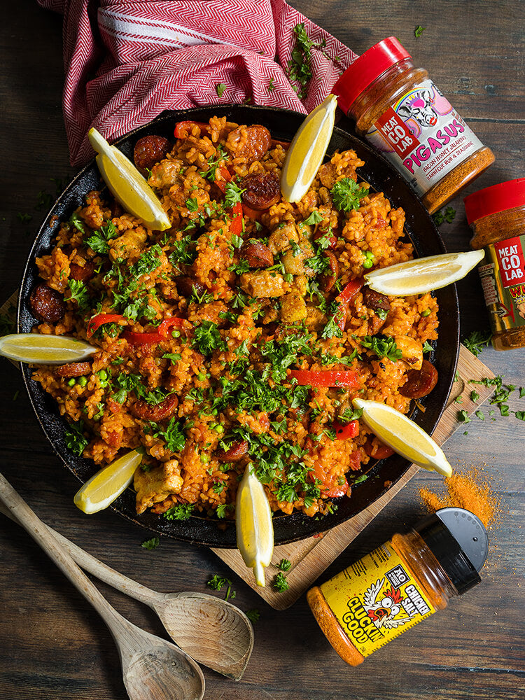 Chicken &amp; Chorizo Paella | Angus &amp; Oink