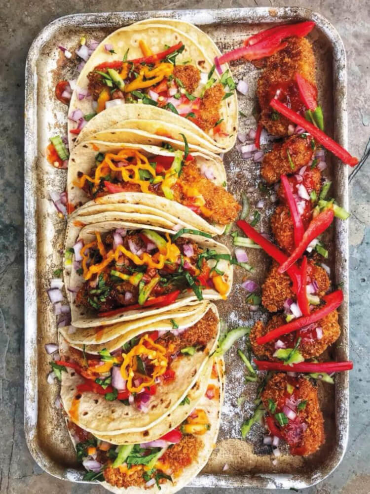 Panko Pig Face Tacos