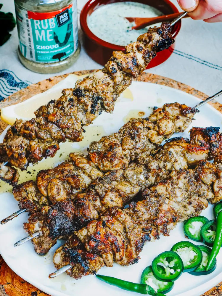 Resmi Kebabs with a Mint Sauce