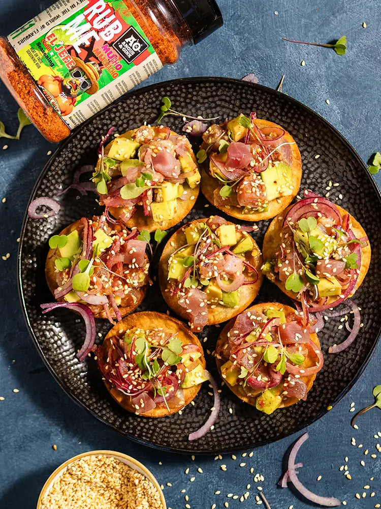 Tuna Ceviche Tostadas | Angus &amp; Oink