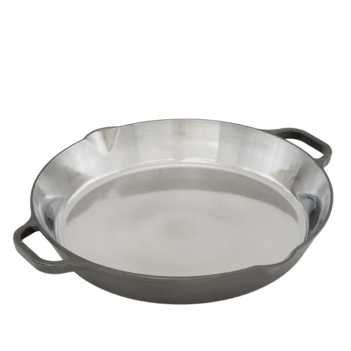 PitmasterX 12'' Mirror Polished Skillet with 2 Handles