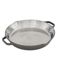 PitmasterX 12'' Mirror Polished Skillet Bundle with 2 Handles X002
