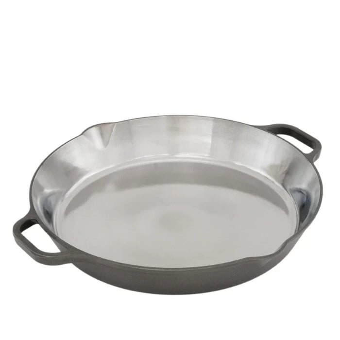 PitmasterX 12'' Mirror Polished Skillet Bundle with 2 Handles X002