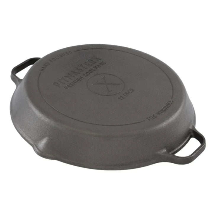 PitmasterX 12'' Mirror Polished Skillet with 2 Handles