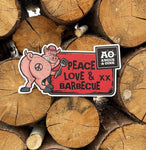 Peace Love & BBQ Shack Sign