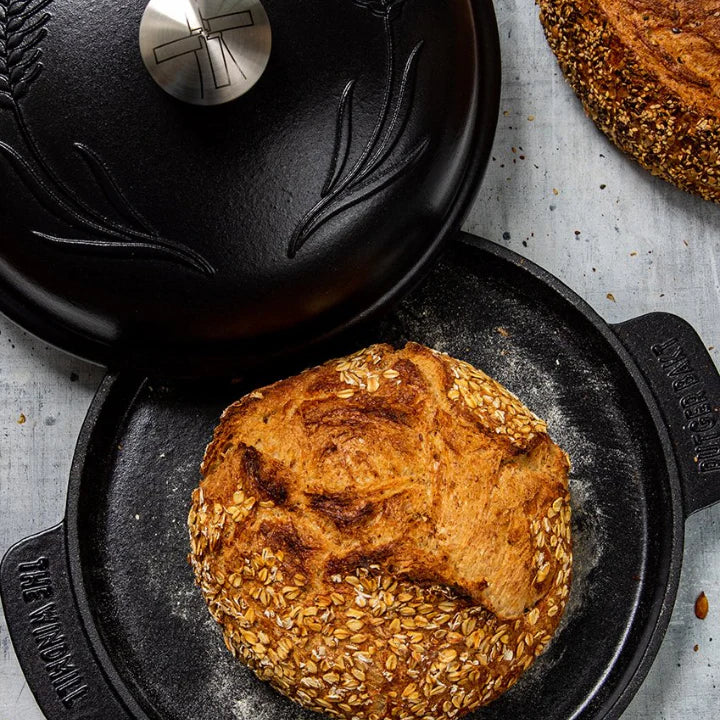 The Windmill Cast Iron Enameled Bread Baking Bowl