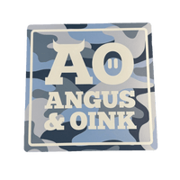 A&O Shack Sign Blue Camo