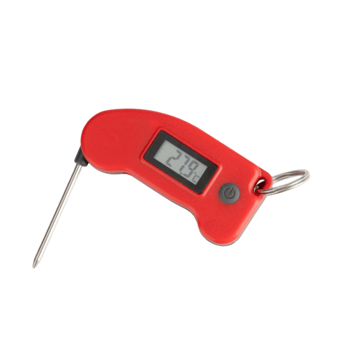Red Thermometer Keyring opened up