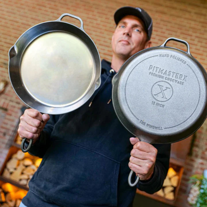 Pitmaster X 12'' Mirror Polished Skillet with Single Handle