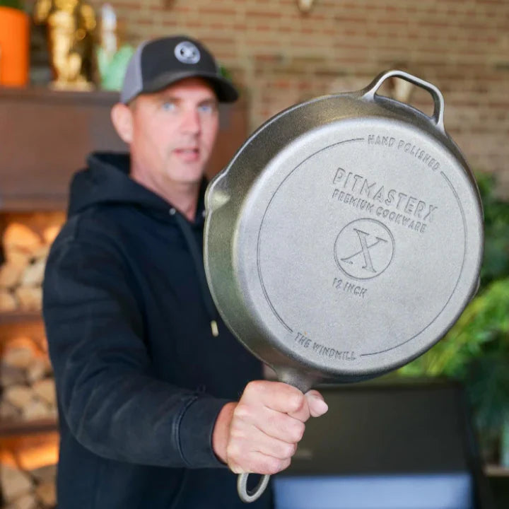 Pitmaster X 12'' Mirror Polished Skillet with Single Handle