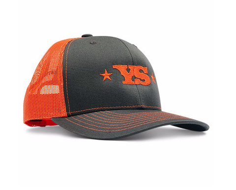 Yoder Smokers Trucker Hat - Charcoal/Orange
